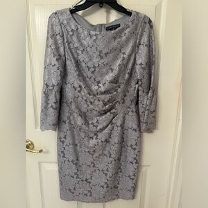 Jessica Howard Silver Cocktail Dress 8P